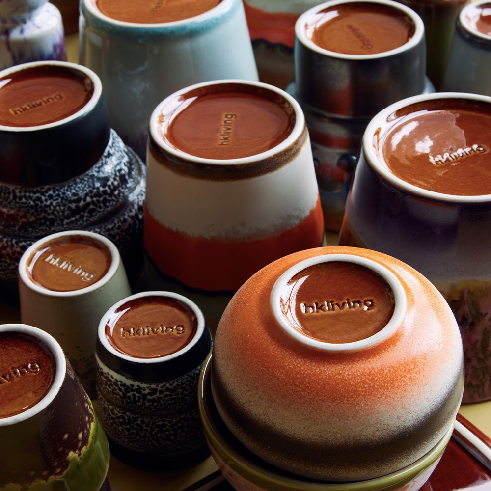 70s Ceramic Coffee Mugs Grounding (set of 6)