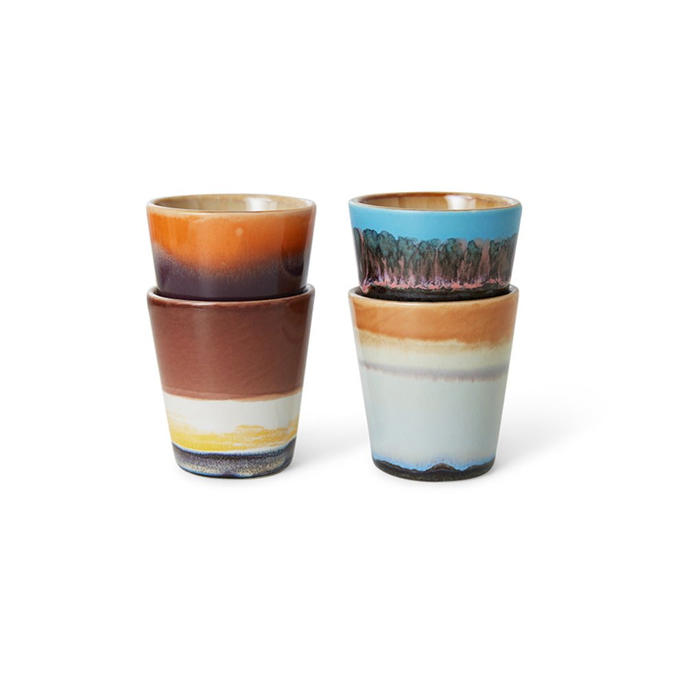 70s Ceramics Ristretto Mugs Solar (Set of 4)
