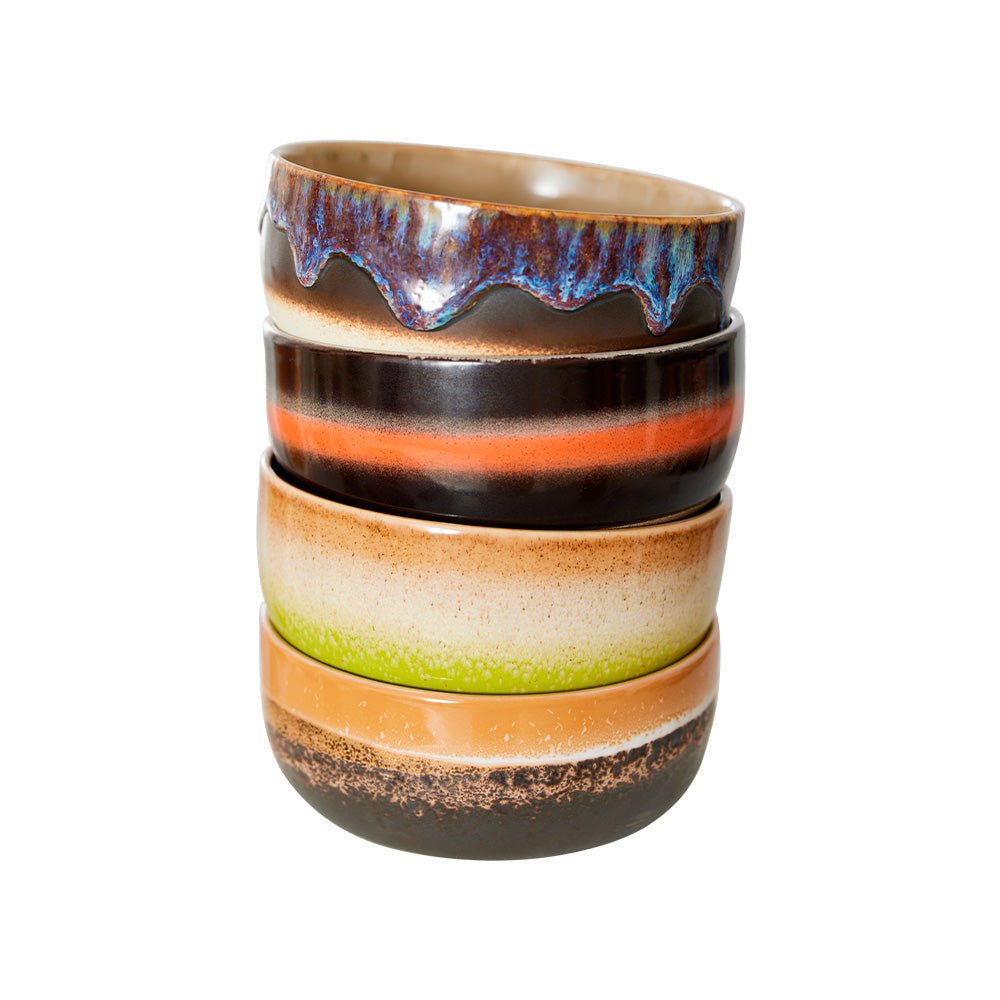 70s Ceramics Dessert Bowls Humus (set of 4)