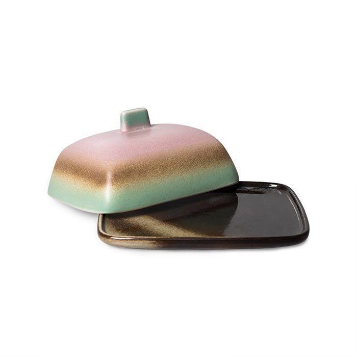 70s Ceramics Butter Dish Mercury