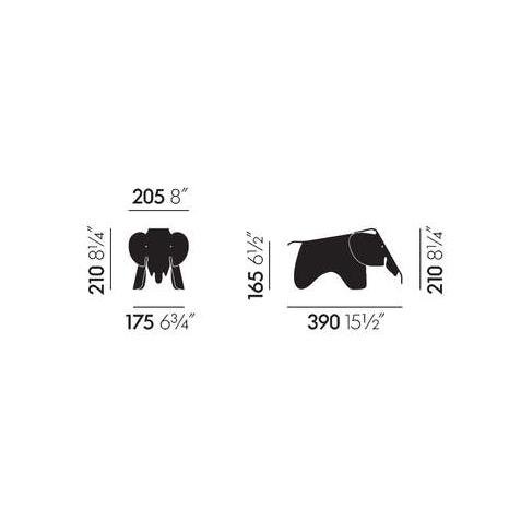 Eames Elephant Small Plastic Pale Rose