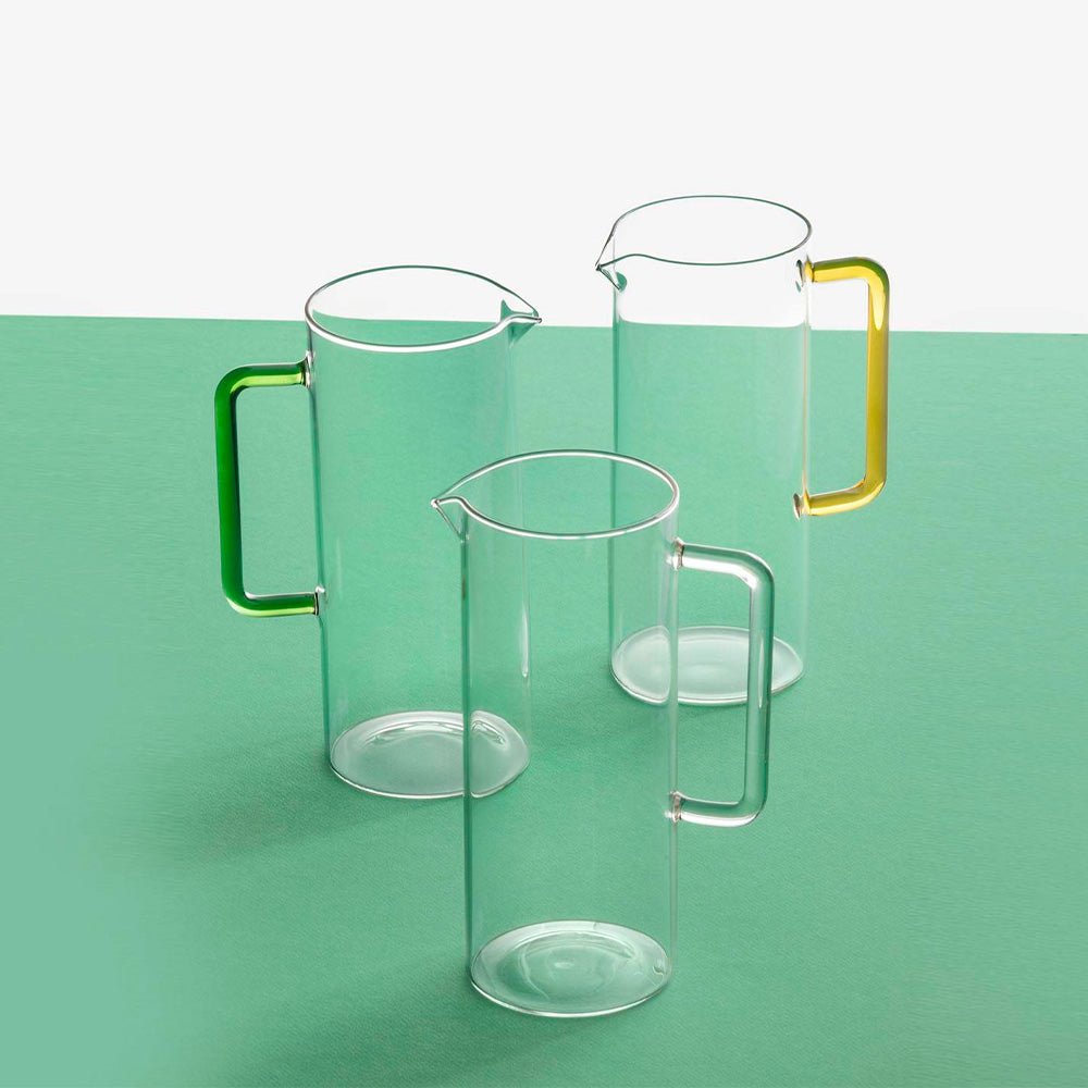 Tube Jug With Green Handle